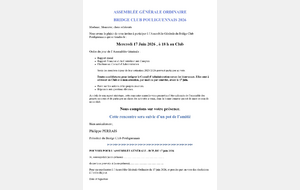 Assemblée Générale 17 Juin 2026