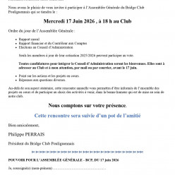 Assemblée Générale 17 Juin 2026